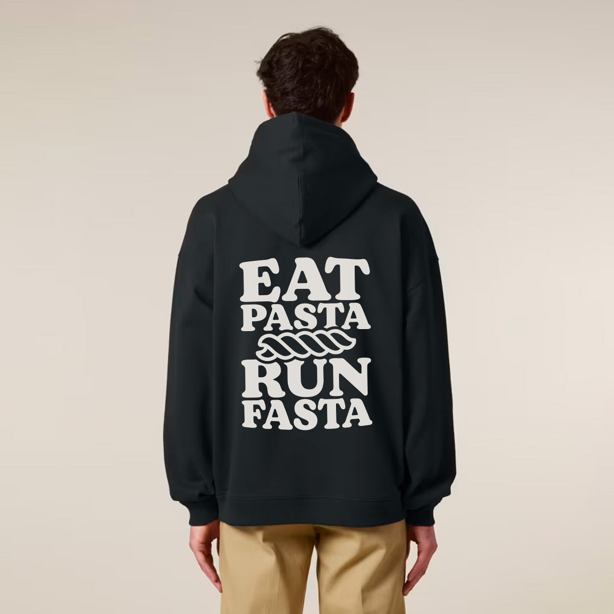 Eat Pasta Run Fasta Hoodie Black