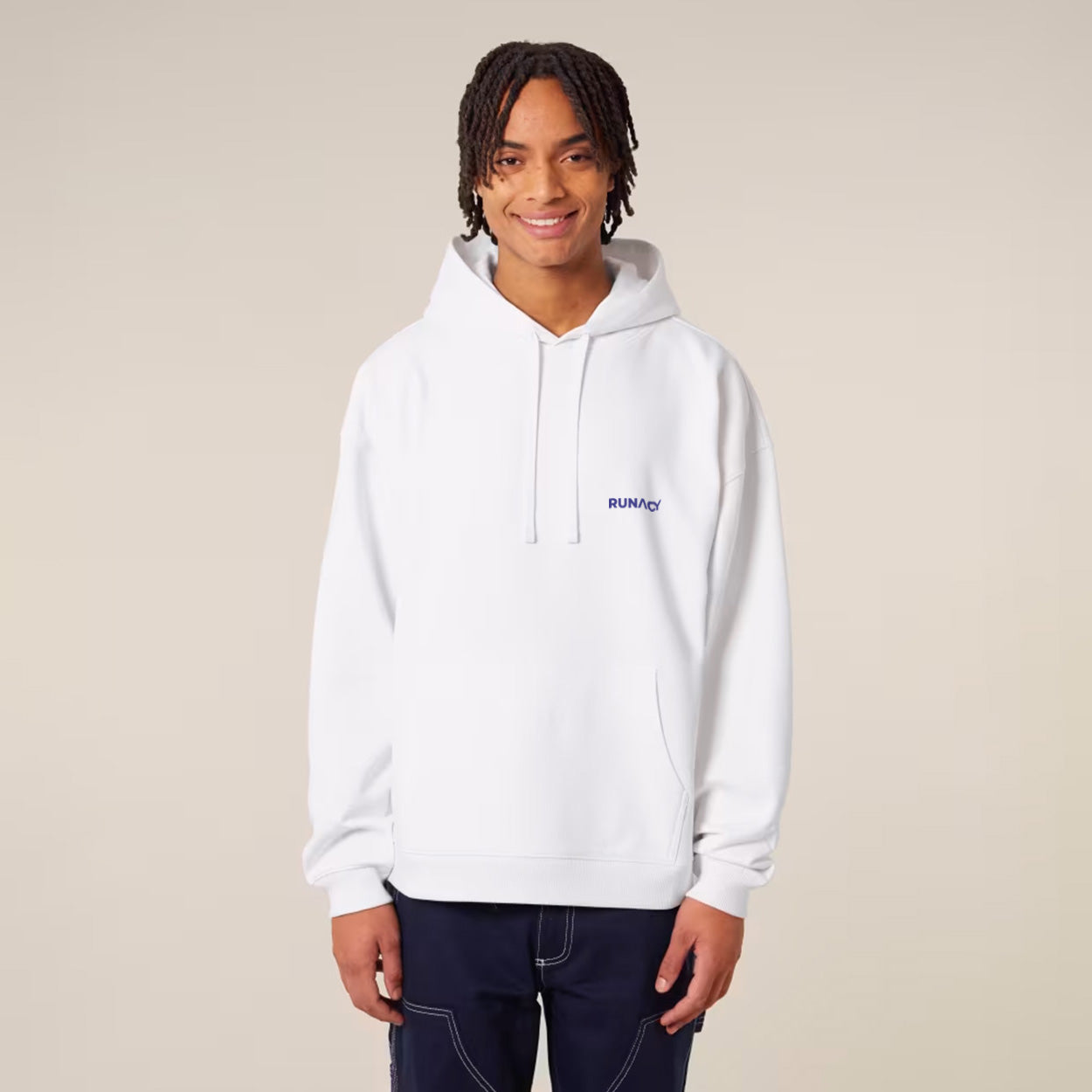 Eat Pasta Run Fasta Hoodie White