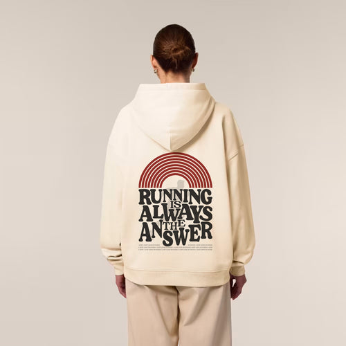 RUNACY Running is Always the Answer Hoodie Cream 