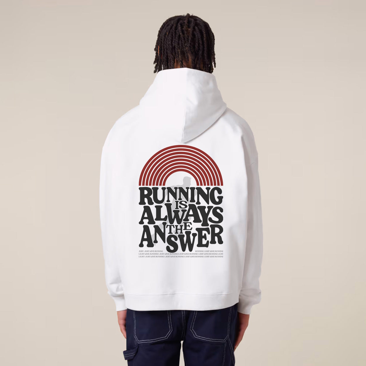 Running is Always the Answer Hoodie White
