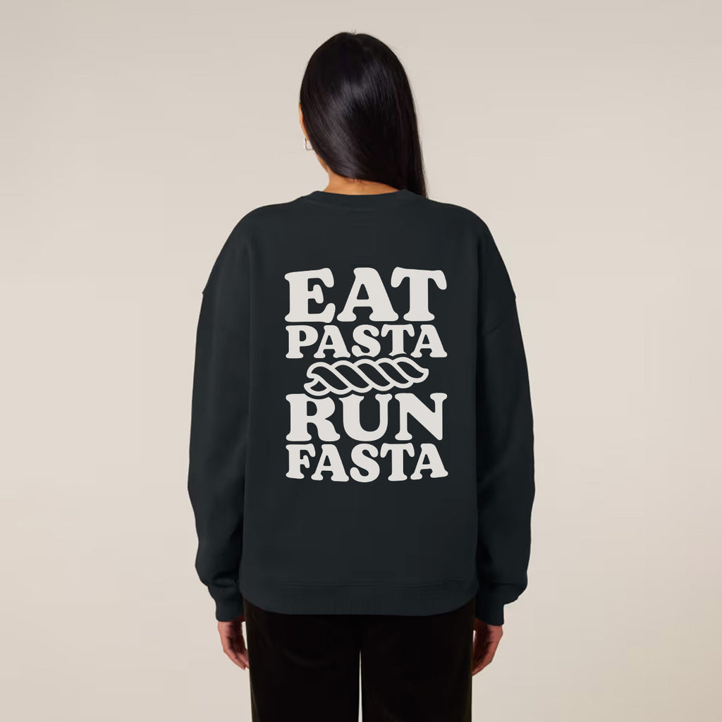 Eat Pasta Run Fasta Sweatshirt Black