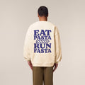Eat Pasta Run Fasta Sweatshirt Cream