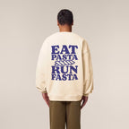 Eat Pasta Run Fasta Sweatshirt Cream