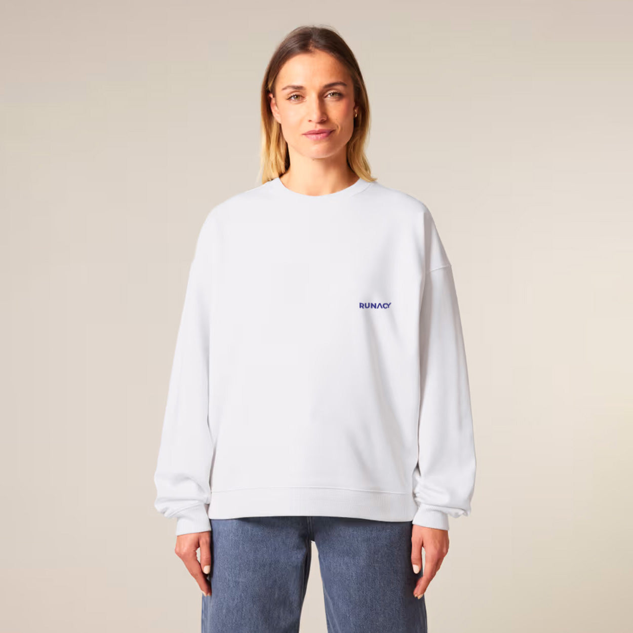 Eat Pasta Run Fasta Sweatshirt White