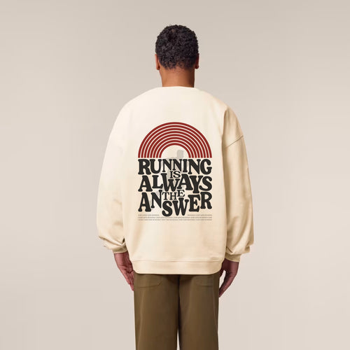 RUNACY Running is Always the Answer Sweatshirt Cream 