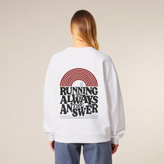 RUNACY Running is Always the Answer Sweatshirt White 
