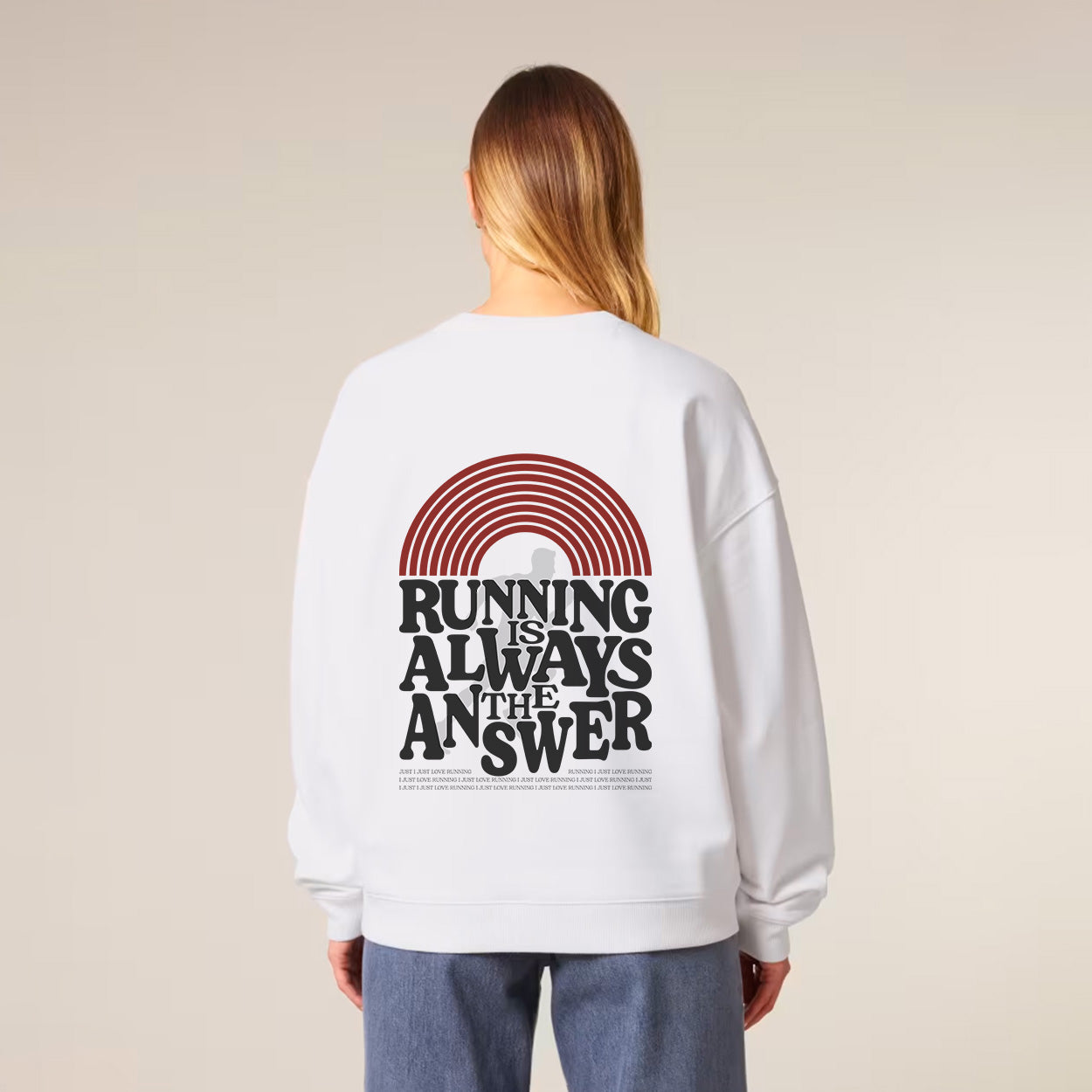 Running is Always the Answer Sweatshirt White