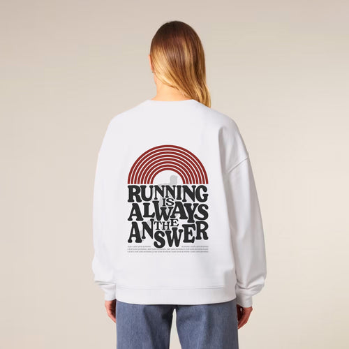 RUNACY Running is Always the Answer Sweatshirt White 