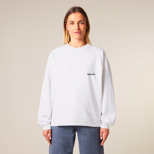 RUNACY Running is Always the Answer Sweatshirt White 