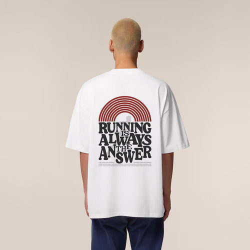 RUNACY Running is Always the Answer T-Shirt White 